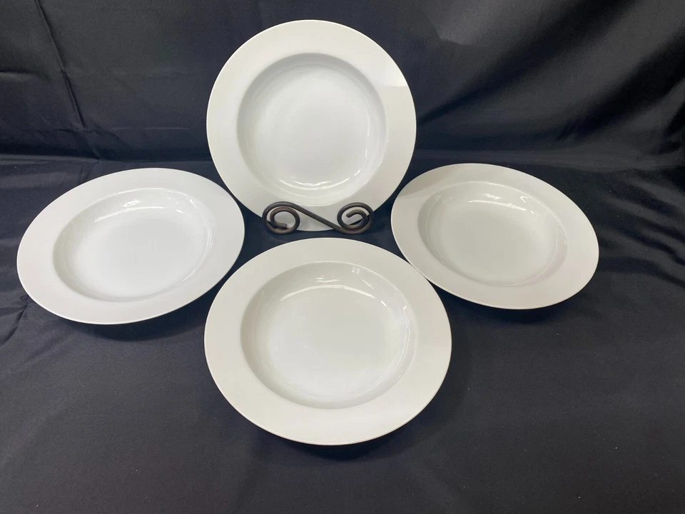 Set of 4 ~ Dansk "WINTERWHITE" Porcelain ~ Pasta / Soup Bowls ~ 9" - Image 1 of 4