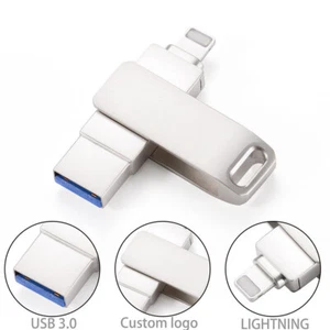 Unidad flash 2 en 1 de 1 TB/512G/256 GB para IOS iPad PC Pen Drive memoria de pulgar U Stick - Imagen 1 de 31