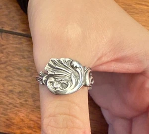 Sterling Silber Ring aus Löffel Gr. 9 - Bild 1 von 6