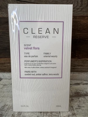 Clean Reserve Velvet Flora Eau de Parfum 3.4 OZ (100 ml) - Nuevo y Sellado | Regalo Foto 1 de 4