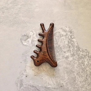 Wide Tooth Wooden Comb Wood Wide Tooth Scalp Massage Comb Gua Sha Comb - Picture 1 of 12