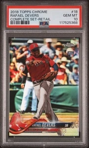Rafael Devers 2018 Topps Chrome Complete Set Retail #18 RC PSA 10 - Picture 1 of 2