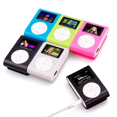 USB Support 32GB Micro SD Digital Music Media Metal Clip LCD Screen MP3 Player - Image 1 of 4