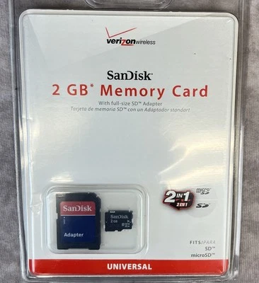 Sandisk 2 gb SD Card Micro SD Universal Full Size Adapter - Image 1 of 2