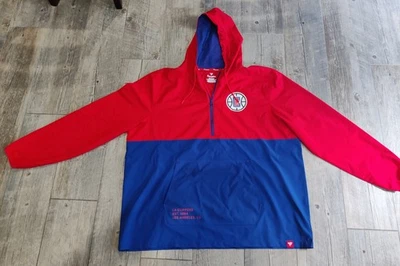 Fanatics LA Clippers Blue Red Anorak Block Party Windbreaker Half-Zip Size 3XL - Image 1 of 4