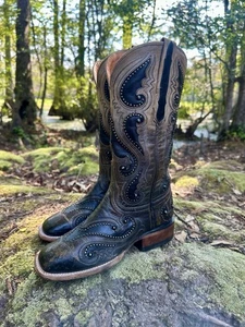 Lucchese Rita Goat Square Toe Boots Womens Boots Size 6 B - Picture 1 of 20