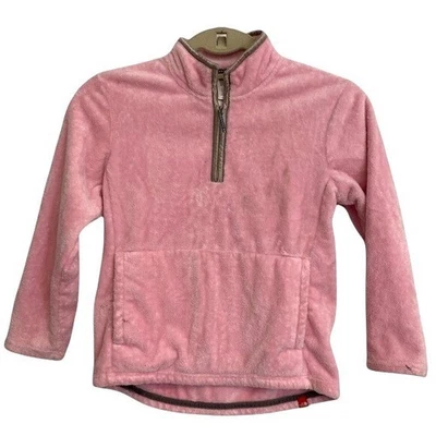 The North Face 1/4 Zip Fleece Sweater Girls Pink Long Sleeve Pullover Size S - Image 1 of 4