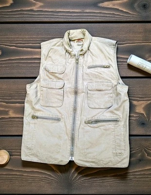 Chaleco Fotógrafo Banana Republic Safari Lona Vintage Años 80 Talla L Ocultar Capucha Foto 1 de 4
