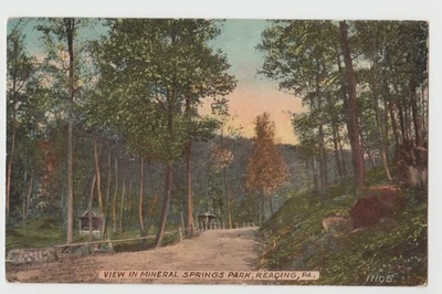 GAZEBOS Pabellones Camino Camino MINERAL SPRINGS PARK Lectura PA Postal DB Foto 1 de 2