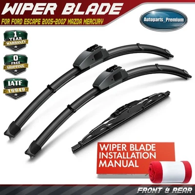 Лопасти стеклоочистителя ветрового стекла 20 дюймов, 18 дюймов и 10 дюймов для Ford Escape Mazda Mercury 3 шт. - Изображение 1 из 4