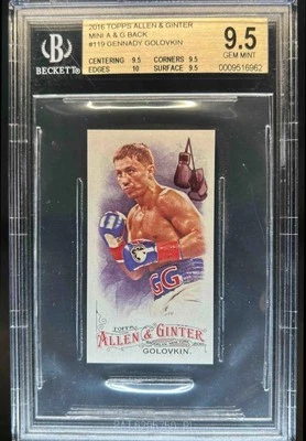 2016 Topps  Allen & Ginter Boxing Legend Gennady Golovkin Mini A G Back  BGS 9.5 - Image 1 of 2
