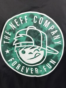 NWT NEFF THE NEFF COMPANY forever fun Windbreaker Jacket Black Snap Size L Large - Picture 1 of 14