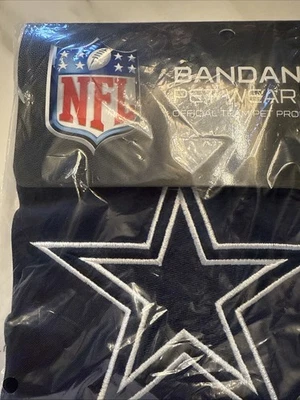 Dallas Cowboys Dog Bandana Cat Large NFL Authentic Football Reversible Blue Pet — 第 1/3 张图片