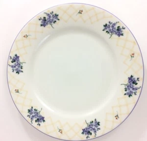 Farberware Steingut Mittagessen Salatteller Hortensie 4299 Violett 1999 Vintage - Bild 1 von 5