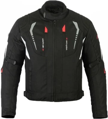 Herren Textiljacke Thermofutter Wasserdicht CE Protektoren Motorrad Roller Jacke - Bild 1 von 4