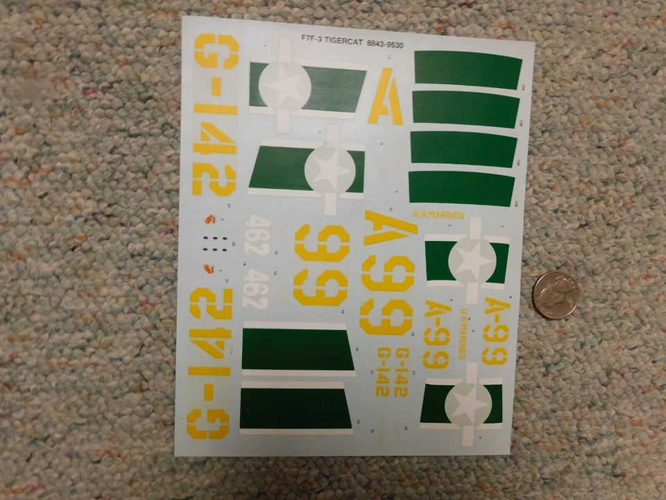 AMT Ertl decals 1/48 F7F-3 Tigercat G52 - Image 1 of 1
