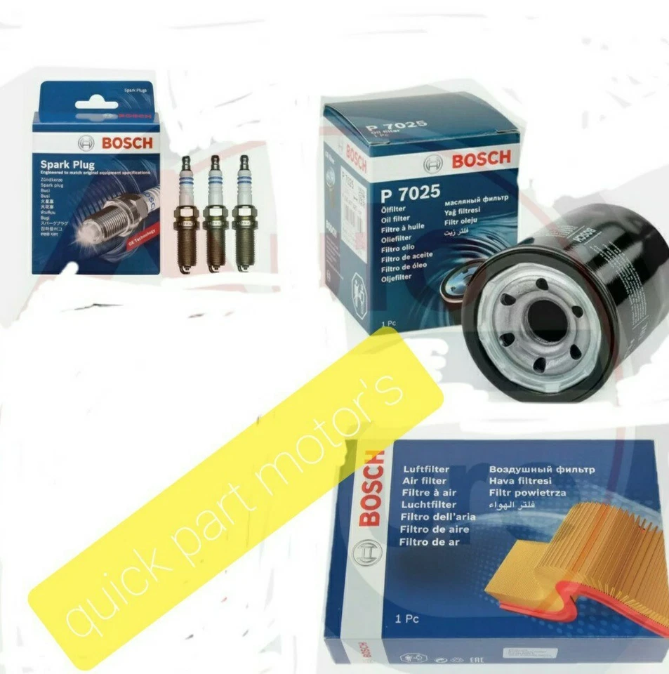 KIT DE SERVICIO HYUNDAI i10 SE BLUE DRIVE MK2 BOSCH ACEITE Y AIRE + ENCHUFES BOSCH x3 Foto 1 de 1