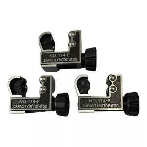 3Pc Tube Cutter Small Heavy Duty 1/8"-1-1/8", for Copper, Aluminum, Brass, Pvc - Picture 1 of 11