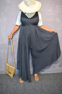 Gray Color All Season Jumpsuit Women/One Size Overalls Jumpsuit/Plus Size - Picture 1 of 13