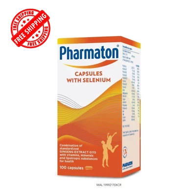 100's PHARMATON Capsules with Ginseng Extract and Selenium - Energy Booster - Image 1 of 4