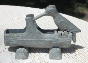 Porta stuzzicadenti picchio metallo fiera mondiale Chicago vintage secolo progresso - Foto 1 di 5