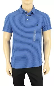 POLO UOMO NUOVA NAUTICA PERFORMANCE SLIM FIT A RIGHE BLU PIQUÉ DECK 2XL - Foto 1 di 3