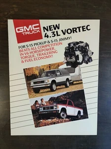 Vintage 1988 GMC Truck 4.3L Vortec S-15 Pickup & Jimmy Full Color Prospekt - Bild 1 von 1