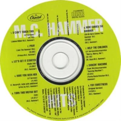 M.C. HAMMER HITS Promo Only CD Sampler 1981 Capitol Records CD Only 9 Tracks NEW - Image 1 of 4