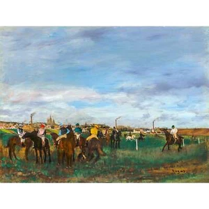 Edgar Degas, The Races, 1872, Semi-Metallic Gloss, 30" x 40" - Picture 1 of 10