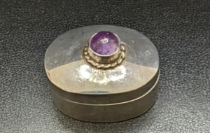 SCATOLA PER AMETISTA ARGENTO STERLING TAXCO - Foto 1 di 8