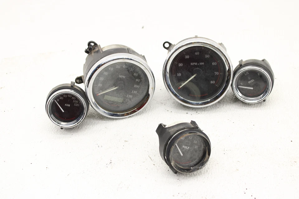 08-10 Harley Davidson Ultra Classic Flhtcu Speedometer Oil Voltgae Gauge Set - Image 1 of 4