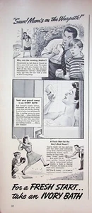 1942 Elfenbein Seife Vintage Druck Werbung Baseball Neustart Bad Mama auf dem Kriegspfad - Bild 1 von 1