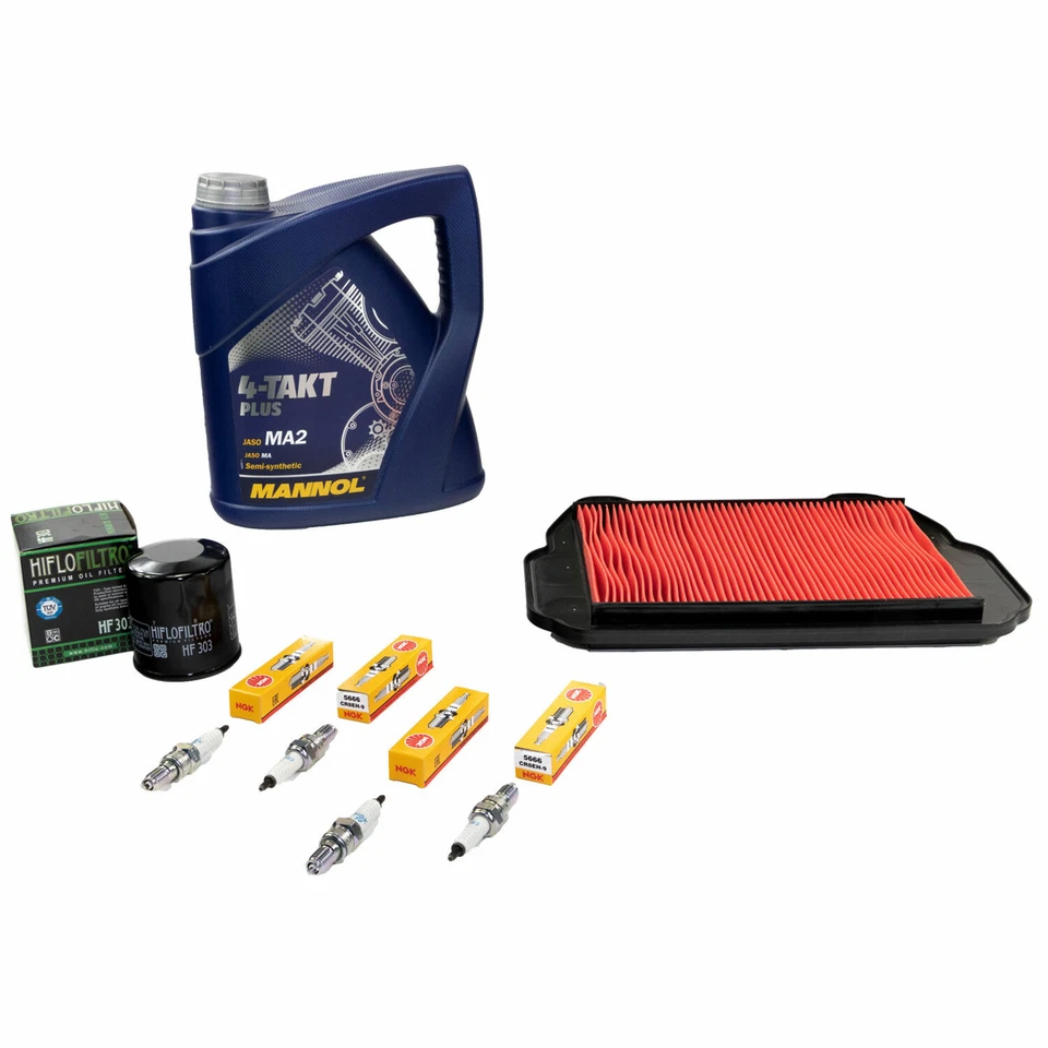 NO-NAME Wartung Set für Honda VFR 750 F RC36 1990-97 Öl 4L Luftfilter Ölfilter Zündkerze