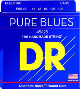 Bajo eléctrico de 5 cuerdas DR Strings PB5-45 Pure Blues 45-125, níquel, juego completo  - Imagen 1 de 12