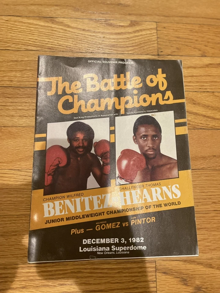 Thomas Hearns Wilfred Benitez Boxing Program - Image 1 of 4
