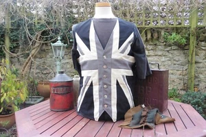 Black & White Union Jack Waistcoat - Picture 1 of 8