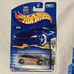 2003 Hot Wheels #39 First Editions 27/42 HONDA CIVIC Silver w/Chrome 10 Spokes - Picture 1 of 2