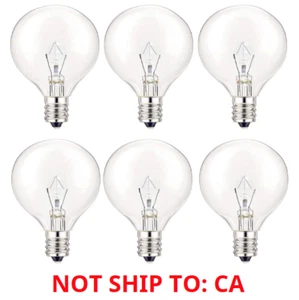 SerBion 40 Watt Light Bulbs E12 Candelabra Base 120Volt Round Light Bulb for Cha - Picture 1 of 9