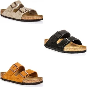 Birkenstock Arizona Sfb Genuine Suede Regular Womenss Slippers Mink US 6 - 14 - Picture 1 of 19