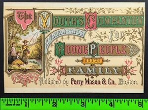 Vintage Jugendbegleiter Zeitung Mann Angeln Visitenkarte - Bild 1 von 2