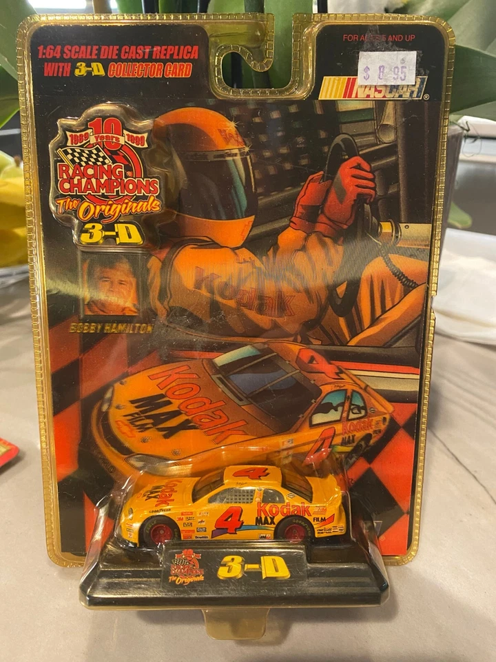 Nascar Racing Champions The Originals 3-D Bobby Hamilton #4 Max Kodak Film - Immagine 1 di 1