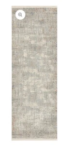 Karastan Runner Rug 2’7”x 7’3” Solitude Plaza Dilao Dark Grey Beige - Picture 1 of 3