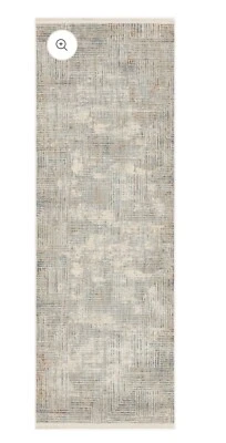Karastan Runner Rug 2’7”x 7’3” Solitude Plaza Dilao Dark Grey Beige - Image 1 of 3