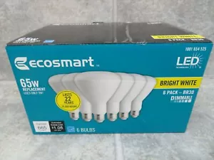 Eco Smart 65W Equivalent BR30 Dimmable LED Light Bulb (Pack of 6) - Picture 1 of 1