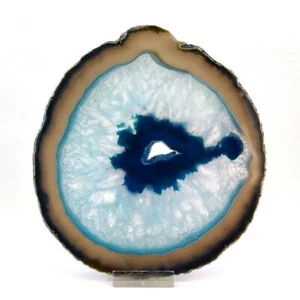 große XL Achatscheibe türkis A Qualität poliert Ø 170 mm Achat Scheibe agate L2p - Bild 1 von 1