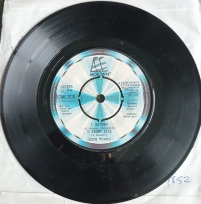 STEVIE WONDER EP. SATURN/EBONY EYES/ALL DAY SUCKER /EASY GOIN'  7"VINYL  UK 1976 - Image 1 of 4