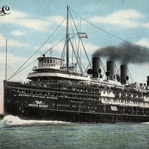 c.1940 D&C Navigation Co. Steamer Greater Detroit Postcard Great Lakes Lines - Picture 1 of 3