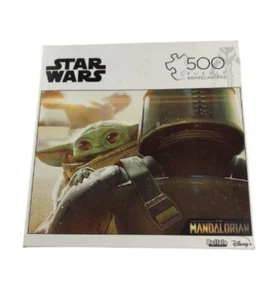 Rompecabezas juegos de búfalo de 500 piezas de Star Wars The Mandalorian Yoda - Imagen 1 de 5