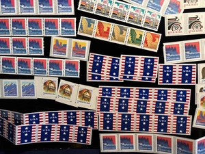 POSTFRISCH VEREINIGTE STAATEN GROSSPOSTEN VORSORTIERT ERSTE KLASSE GEMEINNÜTZIGE COILSTREIFENMARKEN - Bild 1 von 9