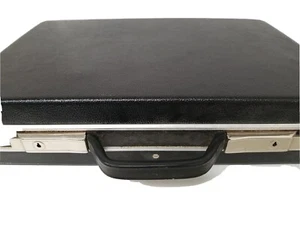 Vintage Hardcover Hardcase Aktentasche Aufsatz schwarz silber James Bond Schloss  - Bild 1 von 7